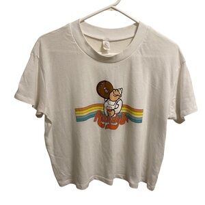 Alternative White Short Sleeve Tee with Retro Graphic